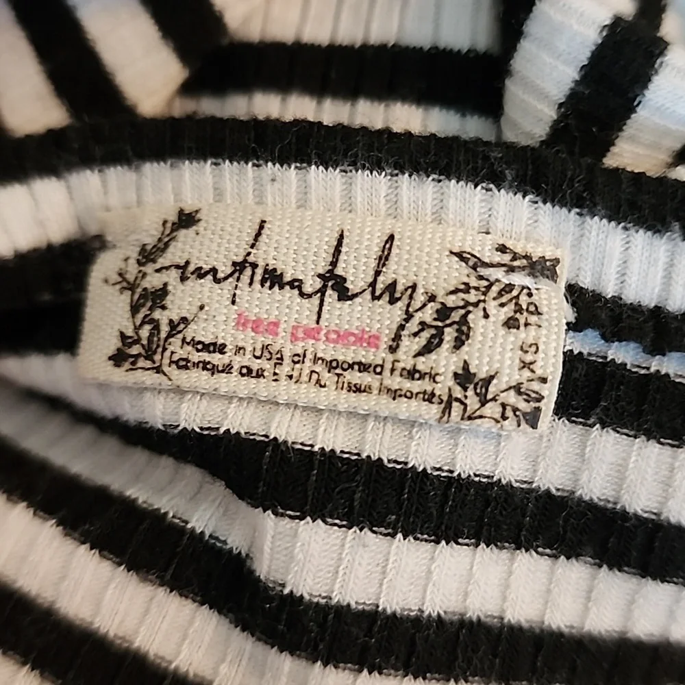 Free People Classic Black and White Striped Women's Top